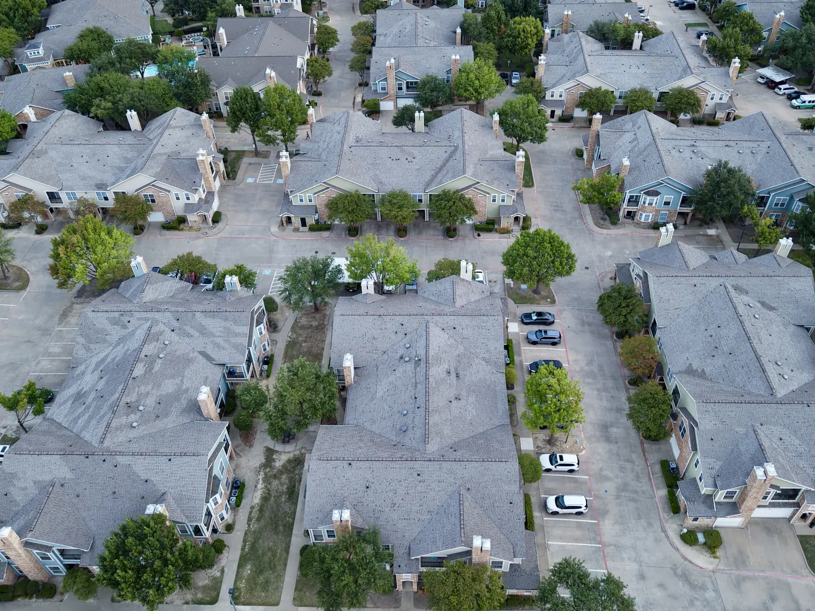 Apartment community, building by building