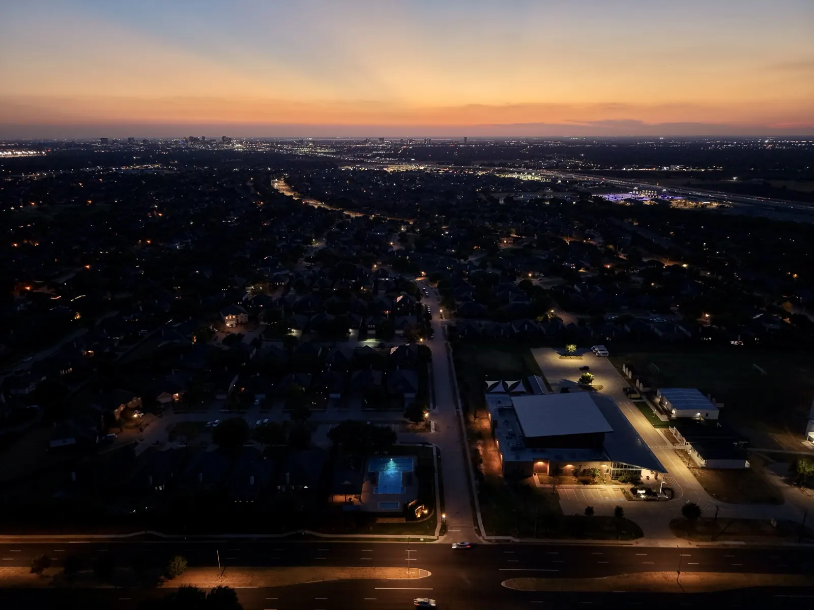 North Texas at twilight