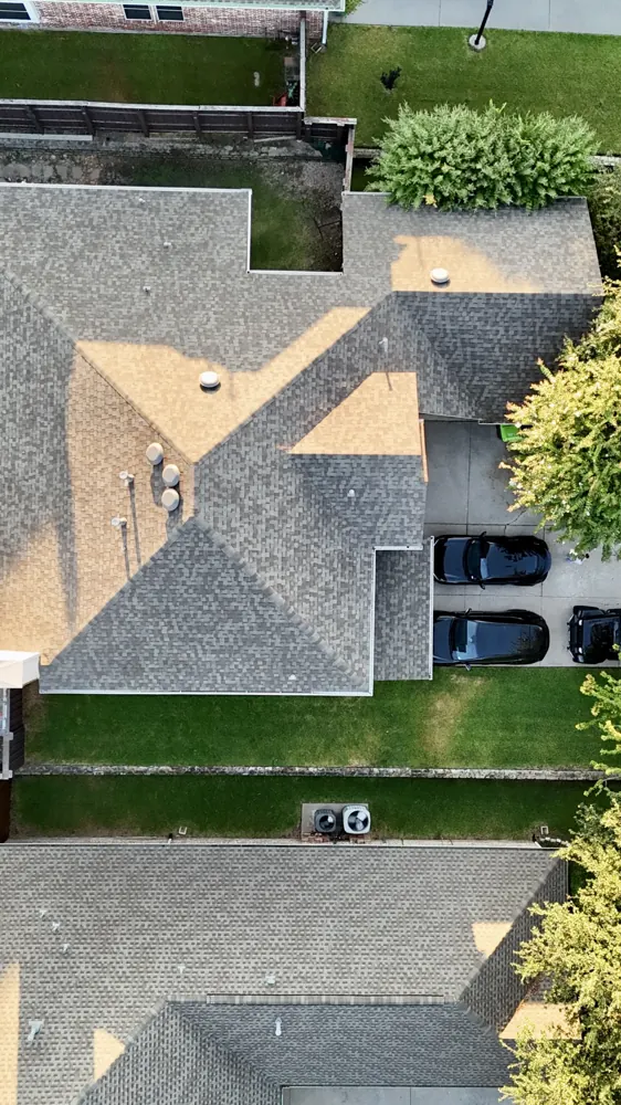 Full roof and driveway