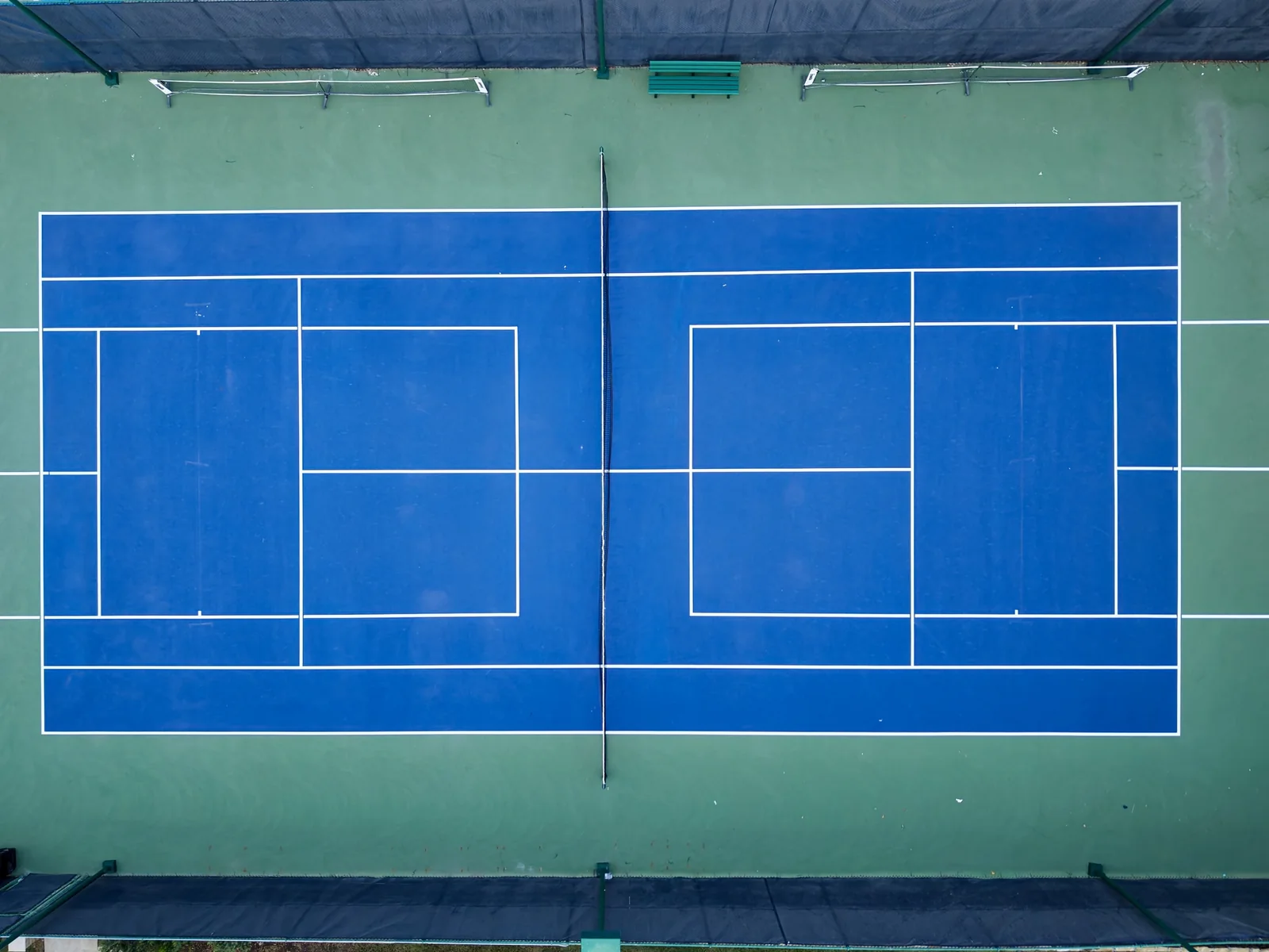 Tennis and pickleball lines, straight down
